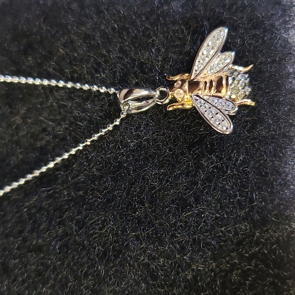Ava Ro Sterling Silver Bee / Fly Insect Necklace